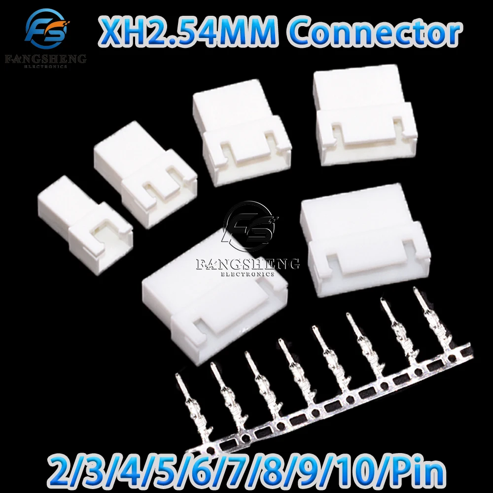 10 Pairs XH2.54 TJC3 Female Connector Housing 2.54mm Pitch 2P 3P 4P 5P 6P 7P 8P 9P 10P  XH2.54MM  Plug Plastic Shell