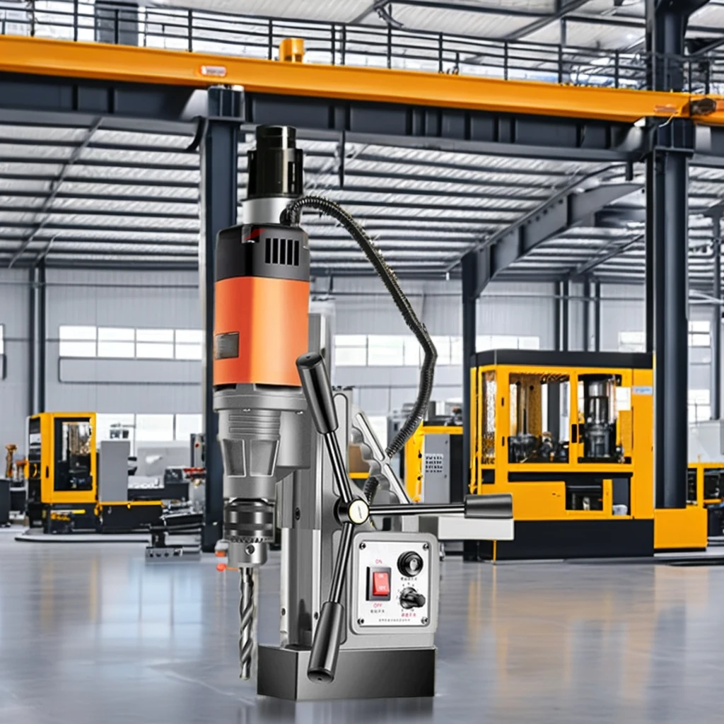 220V Portable Industrial Magnetic Drill Machine Multifunctional Electric Magnetic Drilling Machine