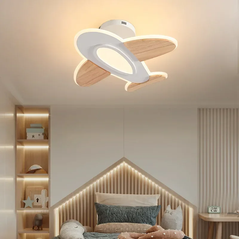 Imagem -03 - Luzes Led Nórdicas para Decoração de Quarto Infantil Lâmpadas de Teto Nuvem e Aeronaves Lâmpada Nórdica Criativa Proteção para os Olhos Meninos e Meninas