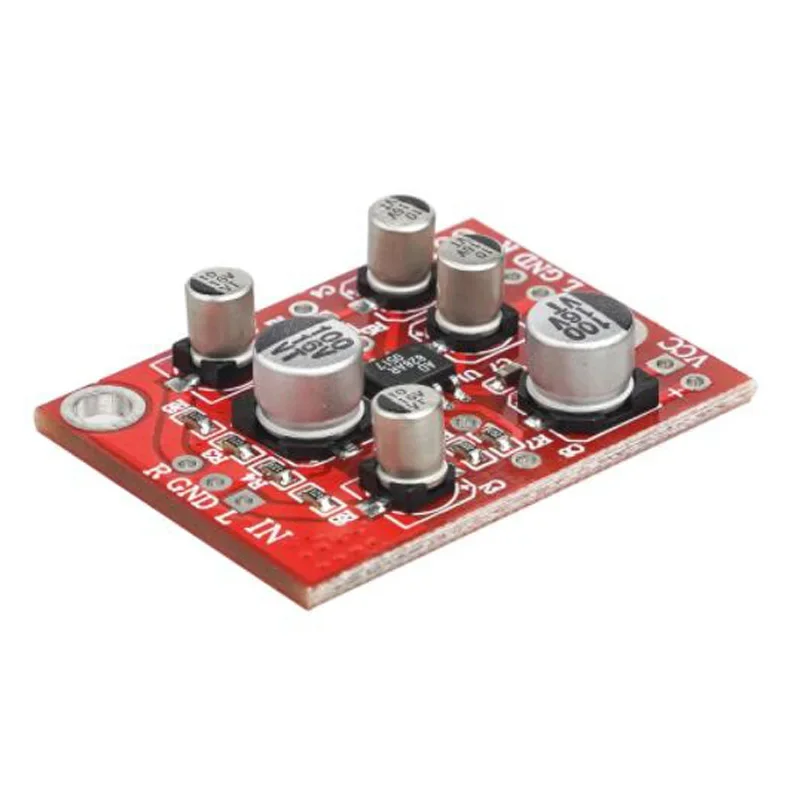 DLHiFi DC 5V-15V 12V AD828 Stereo Preamp Power Amplifier Board Preamplifier Module