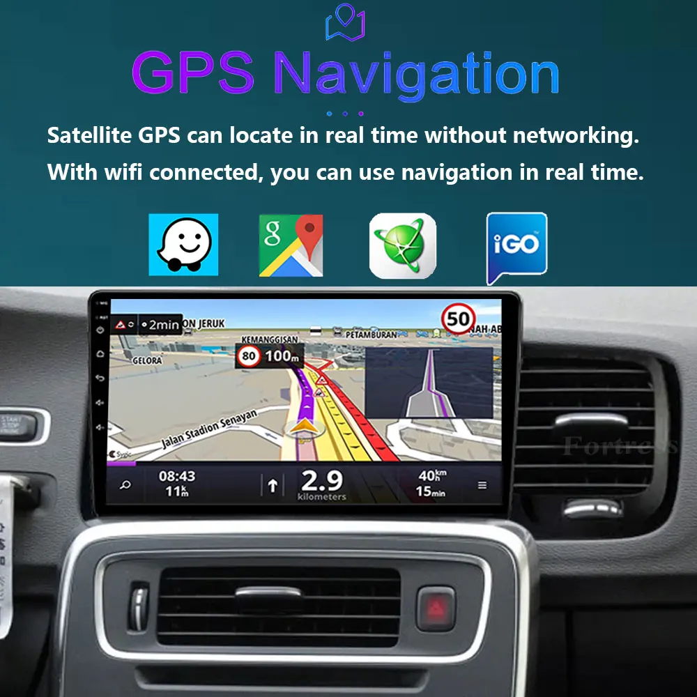 볼보 S60 V60 2011 - 2013 멀티미디어 네비게이션 GPS 비디오 오토라디오 플레이어, 자동차 스테레오 카플레이 모니터 라디오, 안드로이드 13, 9 인치