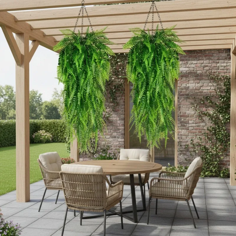 Persisches Gras-Simulations-Wandbehang Künstliche Farnpflanzen Hängende Grünpflanzen Innenraum-Deckenblumenranken-Dekoration