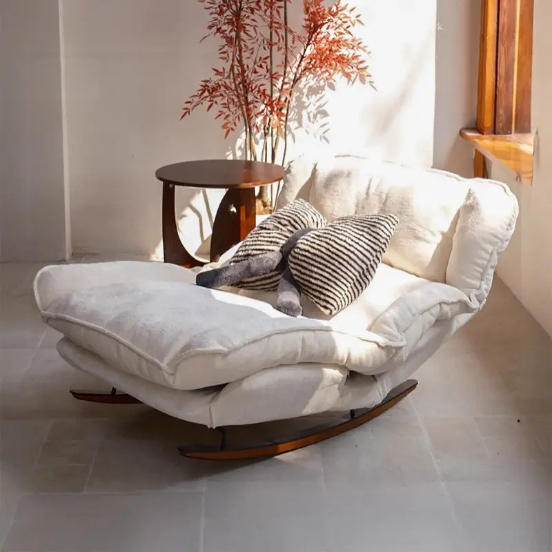 

Lazy sofa chair rocking chair folding adjustable single sofa household leisure balcony lunch break recliner