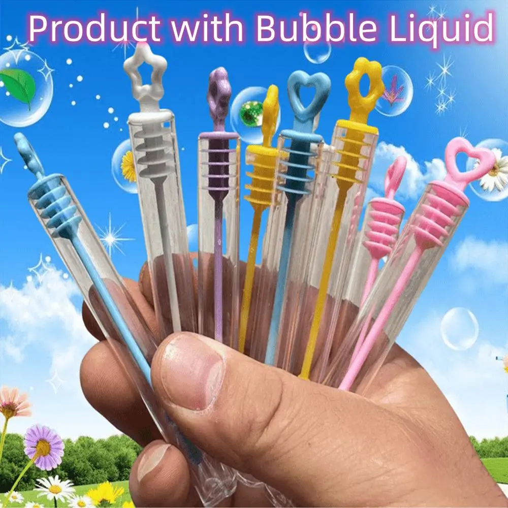 Palo de soplado de burbujas de tamaño Mini para niños, burbujas de agua que no se pueden romper, palo de burbujas de dibujos animados con agua de burbujas