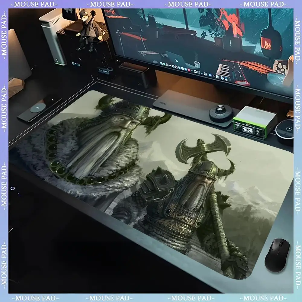 فايكنغ ووريورز ماوس الوسادة الكبيرة PC الكرتون الألعاب اكسسوارات حامي مكتب مكتب للحاسوب شخصي حصيرة السجاد مسند الماوس وسادة مكتب Cs L