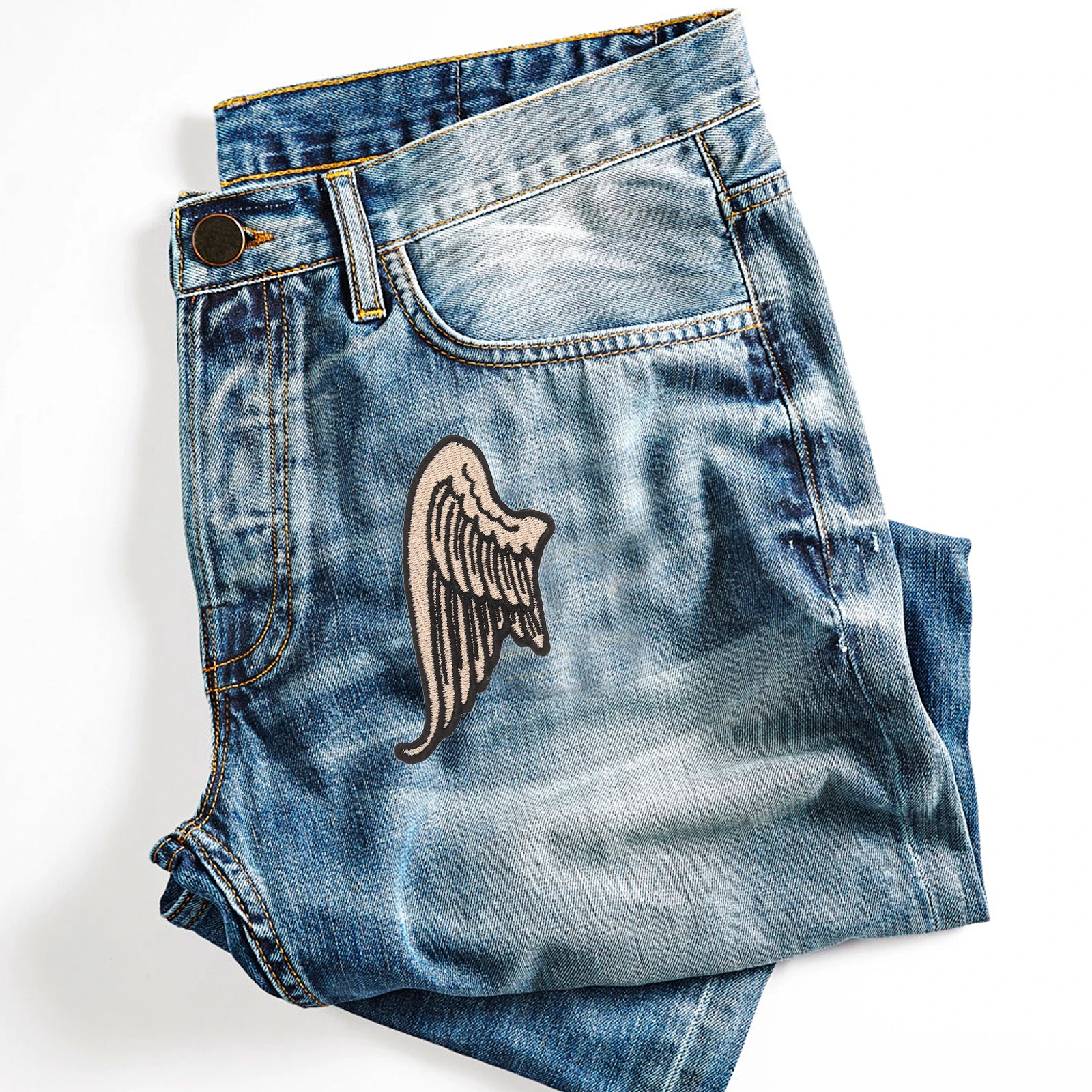 

2 Pairs Cartoon Wings Accessories Embroidered Wing Patches Polyester Jackets Backpacks Hats Jeans Clothes Applique Sewing Patch