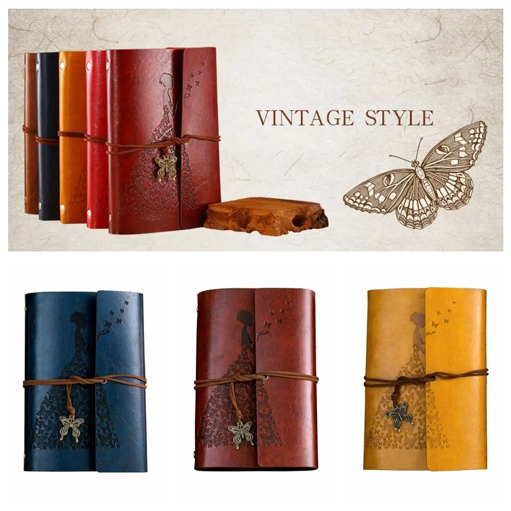 A6 Vintage Loose Leaf Notebook Daily Notepad Binder Writing Notebook Kraft Paper Office Supplies Retro Notebook Writing