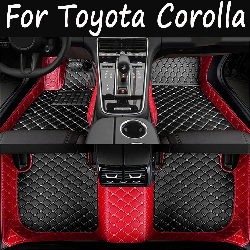 

Custom Leather Car Floor Mats For Toyota Corolla E120 2001 2002 2003 2004 2005 2006 2007 Automobile Carpet Rugs Foot Pads 061012