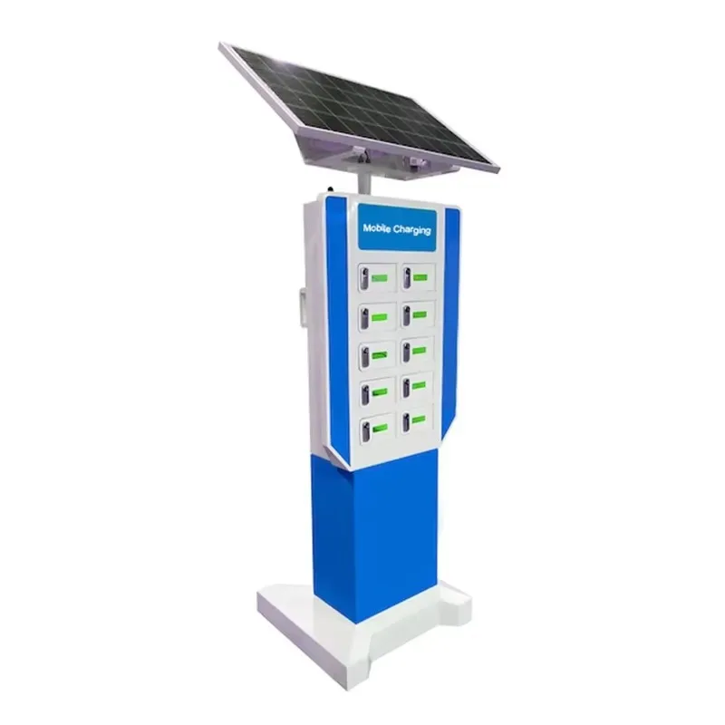 Outdoor Off-Grid Efficient Solar Panels Green Energy Smartphones Solar Charging Locker Kiosk