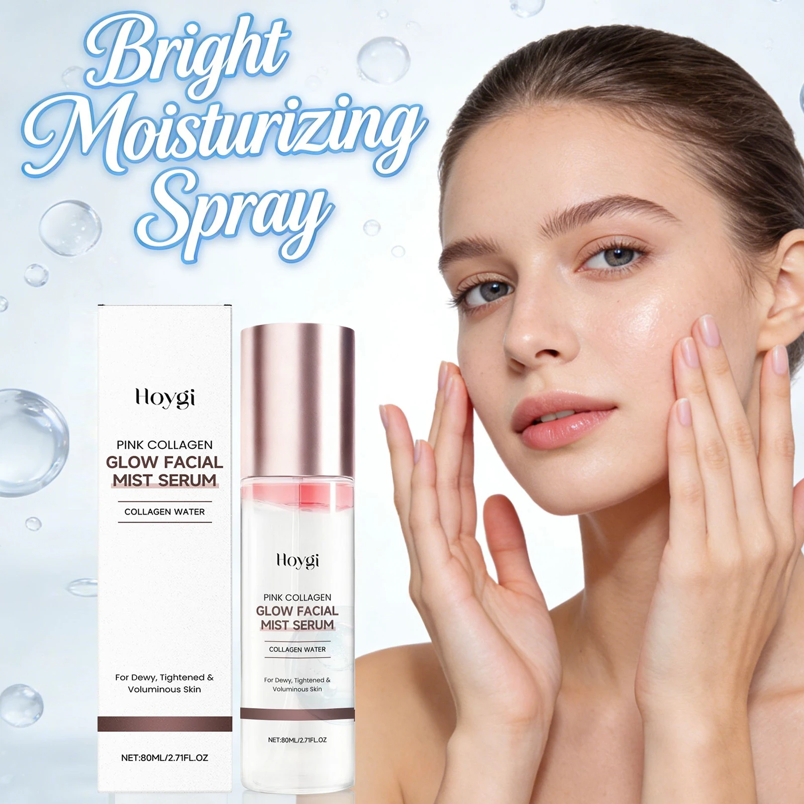 

Розовый коллагеновый сыворотка для лица, туман для сухой кожи, укрепляющий, увлажняющий, осветляющий тон кожи, сужающий поры, увлажняющий спрей