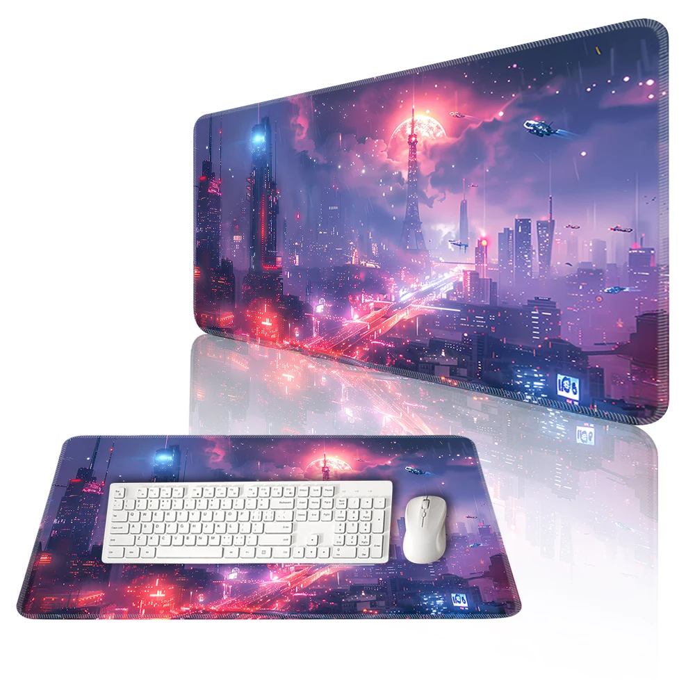 

Cyber Punks Keyboard Pads Large Gaming Mouse Pad Anime Rubber Mat Cool Deskmat Desk Protector Mousepad Gamer Pc Accessories S20