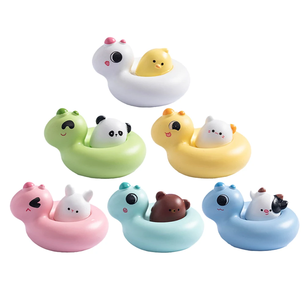 

6 Pcs Miniature Animal Figurines Resin Statues for Micro Landscapes Fairy Garden Accessories Small Spaces Decor