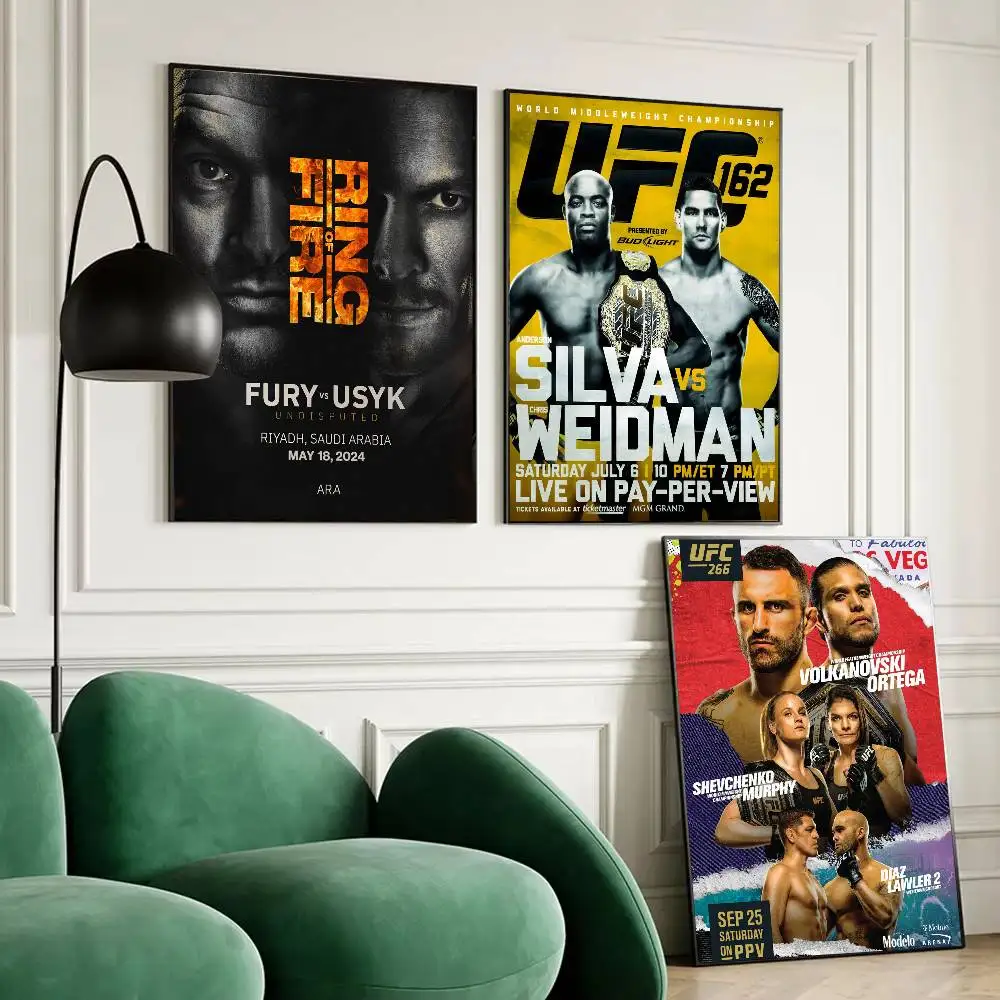 U-المتطرفة القتال بطولة UFC المشارك طباعة A5 A4 A3 A2 جدار ديكور فني لغرفة مكتب هدية لمحبي
