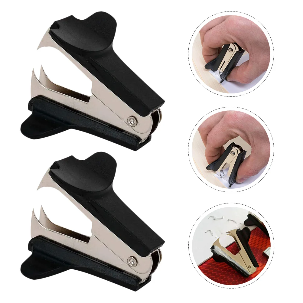 

3 Pcs Staple Portable Remover Universal Staples Puller for Home Aluminum Alloy Plastic Staples Office Desktop Black Professional