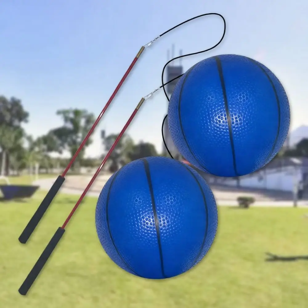 Lightweight Rainbow Gym Fitness Training Ball PVC Handheld Swing Exerciser For Improving Hand Coordination Dance Sport