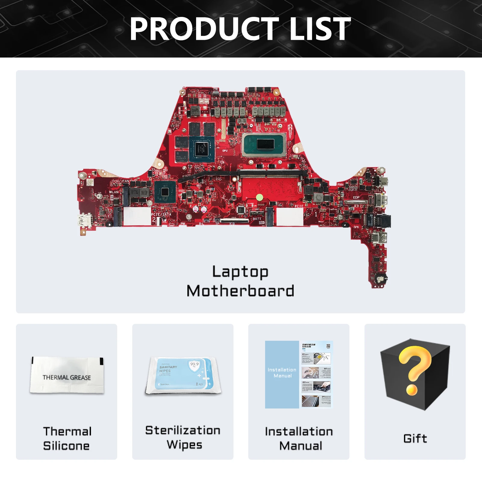 For ASUS S17 M16 GU603HM GU603H GX703HMD Motherboard GX703HS ROG Zephyrus GU603HR GX703HR GX703HSR GX701HS GX705HS GX703HZ