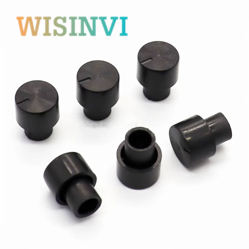 플라스틱 긴 손잡이 플라워 샤프트 손잡이 직경 12mm 높이 14.5mm 전위차계 손잡이, 기어 모양 내부 구멍 6mm, 12*14.5mm, 10 개