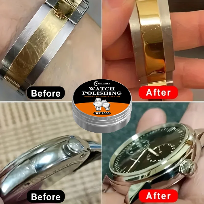 Powerful Watch Polishing Paste - Metal Case Renovation Paste, Strap and Screen Scratch Repair, Metal Jewelry Restoration