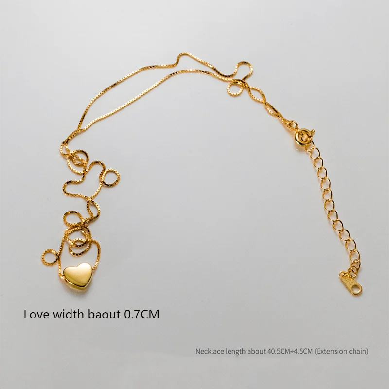 WANTME 925 Sterling Silver Romantic Love Star Box Chain Charm Clavicle Necklace for Women Fashion Simple Chic Party Jewelry Gift