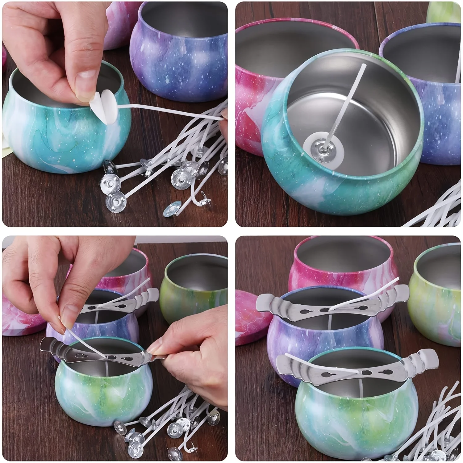Frascos de metal vacíos con di - Candle Making Kit For Kids reseña y precio