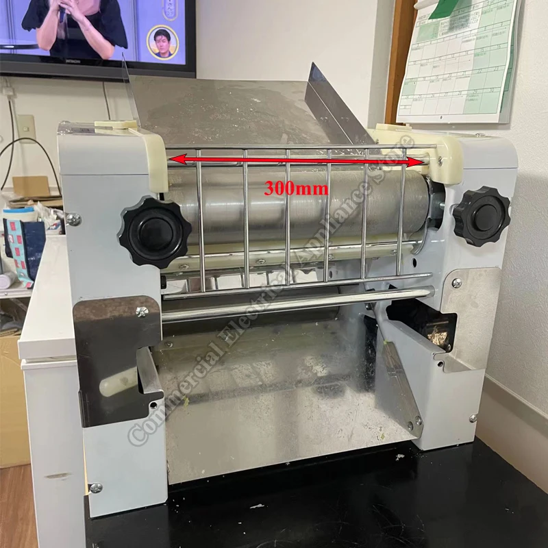 Electric Noodle Machine 2200W Stainless Steel 300mm Width Roller Dough Sheet Commercial Kneading Dumpling Noodles Maker