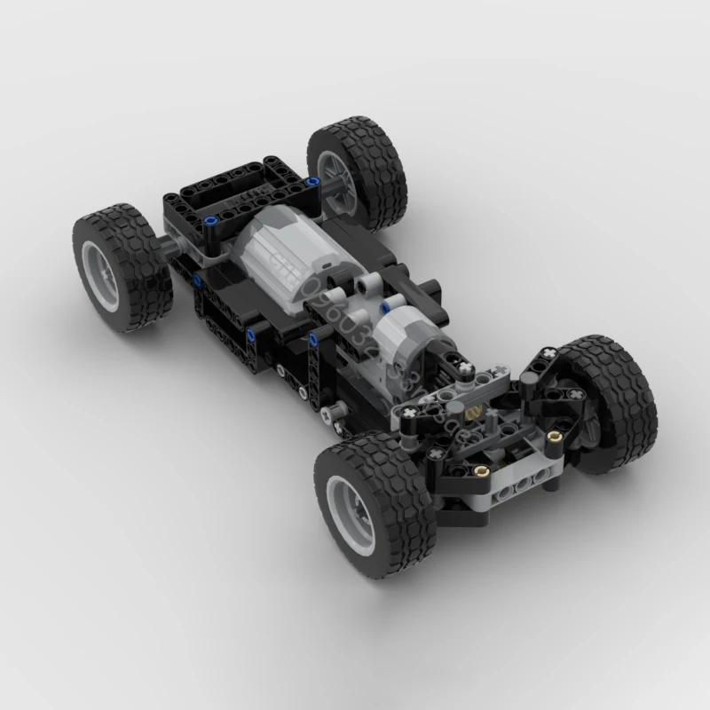 MOC テクニカル RWD シャーシ モーター付き RC カービルディングブロック DIY クリエイティブエキスパート車両組立レンガ子供のおもちゃクリスマスギフト