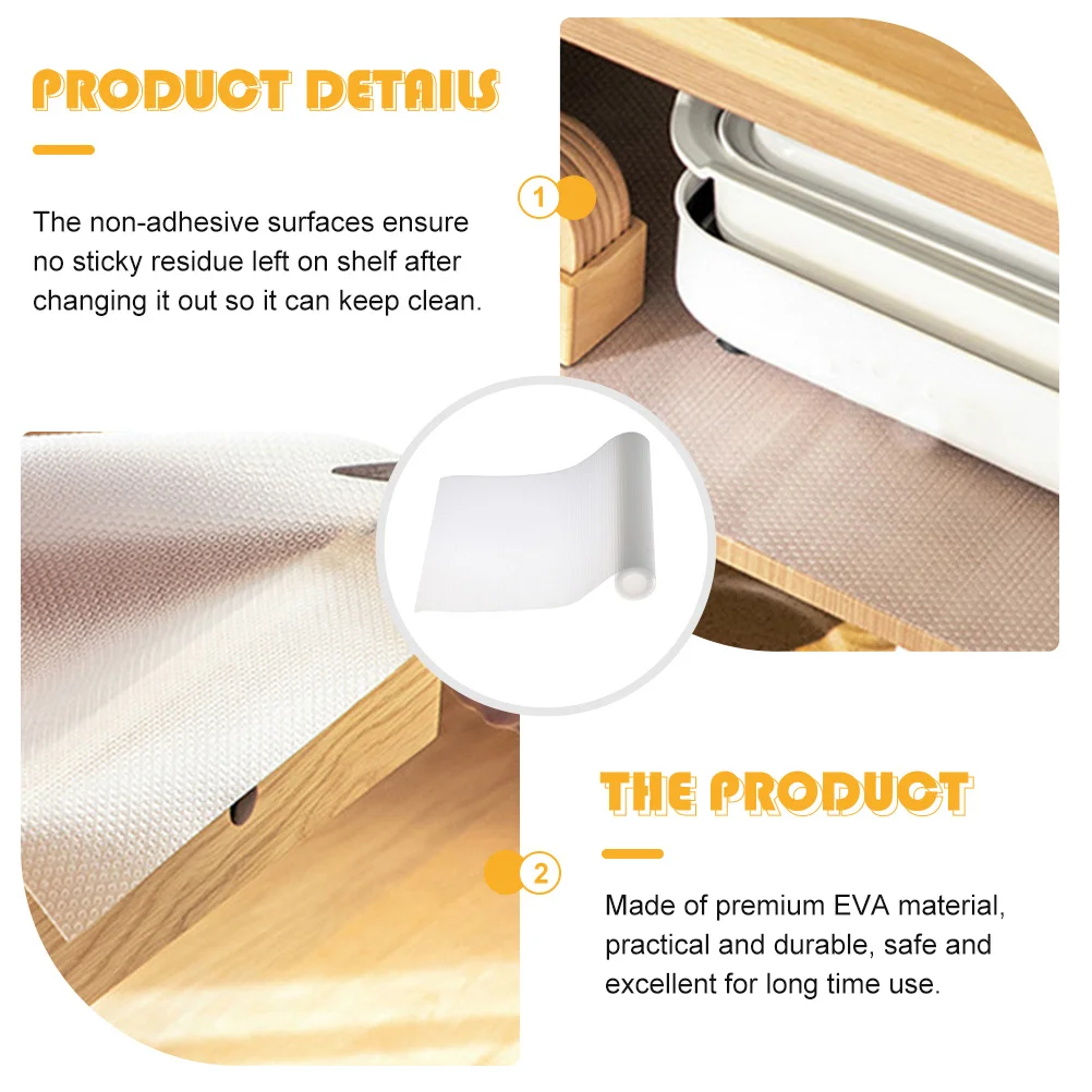 

Fridge Shelf Liner Eva Material Waterproof Non-Adhesive Easy to Clean for Refrigerators and Cabinets Refrigerator Liner