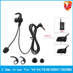 1/2/3Pcs 3.5mm Interface In-ear Referee Headphone For V4C V6C FBIM GOREF Referee Intercoms