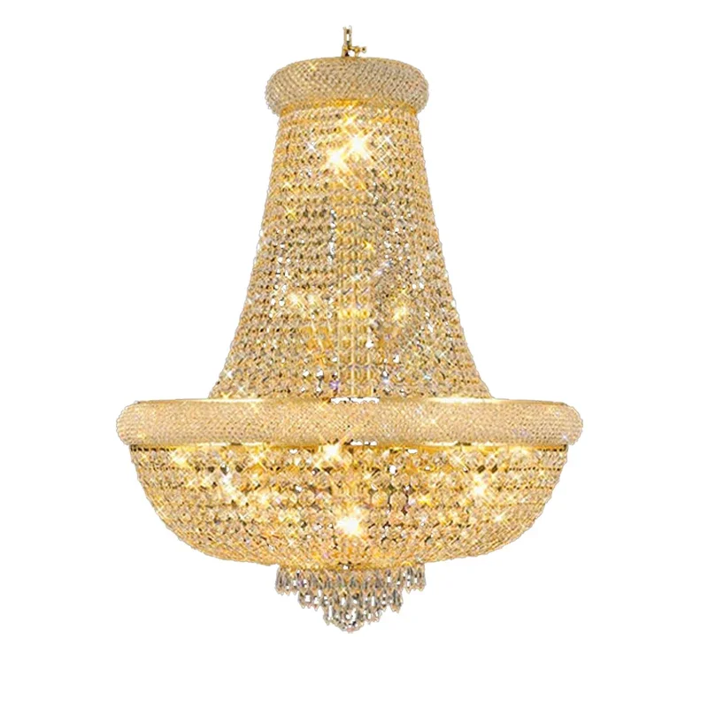 

Gold Crystal Chandelier Light For Living Room Modern Chrome Hanging Lamp Stair Foyer Ceiling lamp