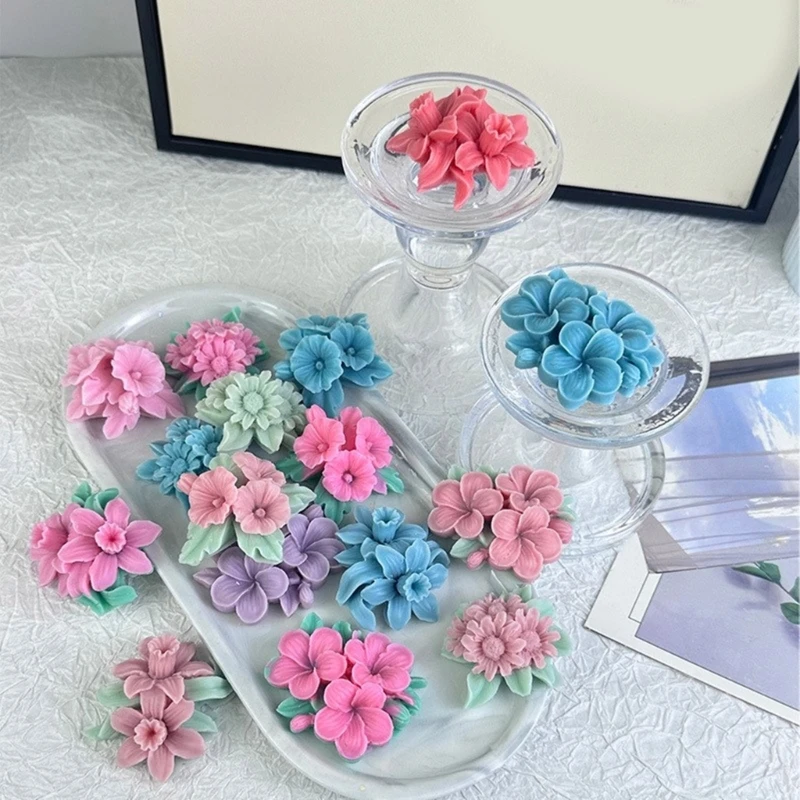 Fashionable Flower Craft Sturdy Silicone Mould Tool Home Use Portable for Candle Making Enthusiasts Daily Casual Use