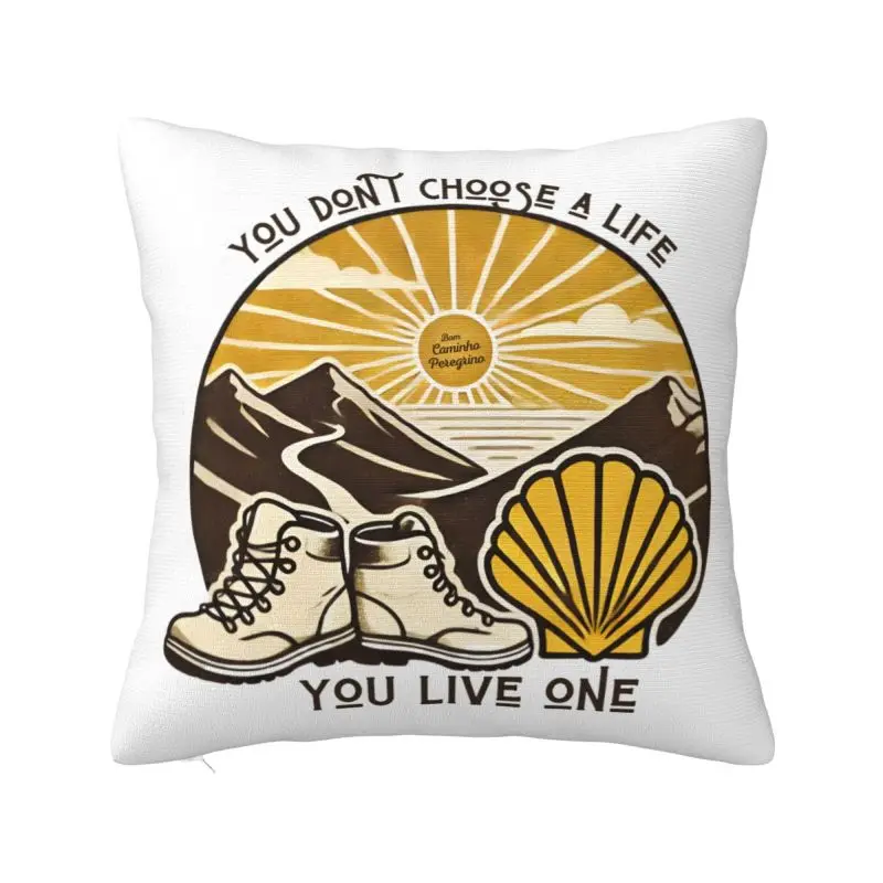 Buen Camino De Santiago Cushion Cover 50x50 cm Polyester Throw Pillow Case For Sofa Chair Living Room Decoration Pillowcase