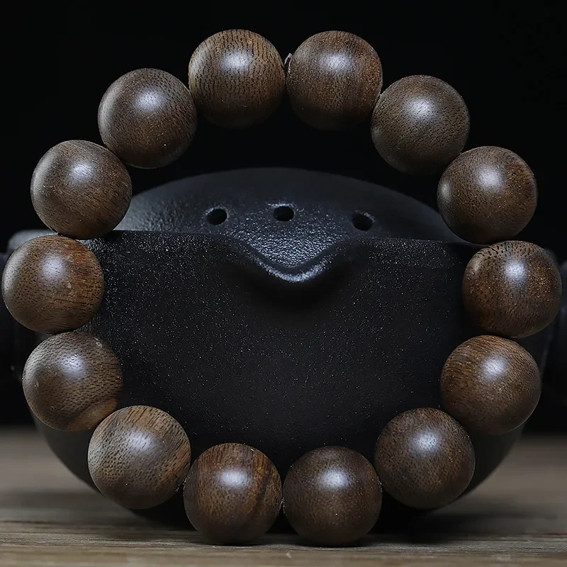 Hainan Agar Fragrance Submerged Old Materials Buddha Beads Bracelet 108 Men and Women