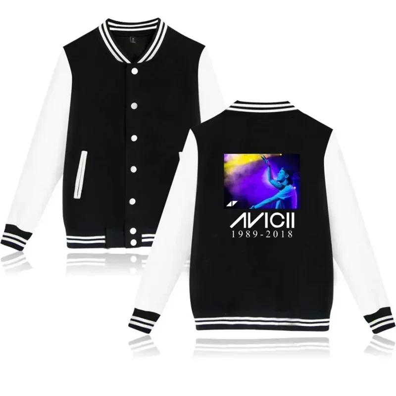 New Autumn Baseball Jacket Students Teenagers Preppy Style Rib Sleeve Sweatshirt DJ Avicii Print Bomber Jacket Brand Clothing