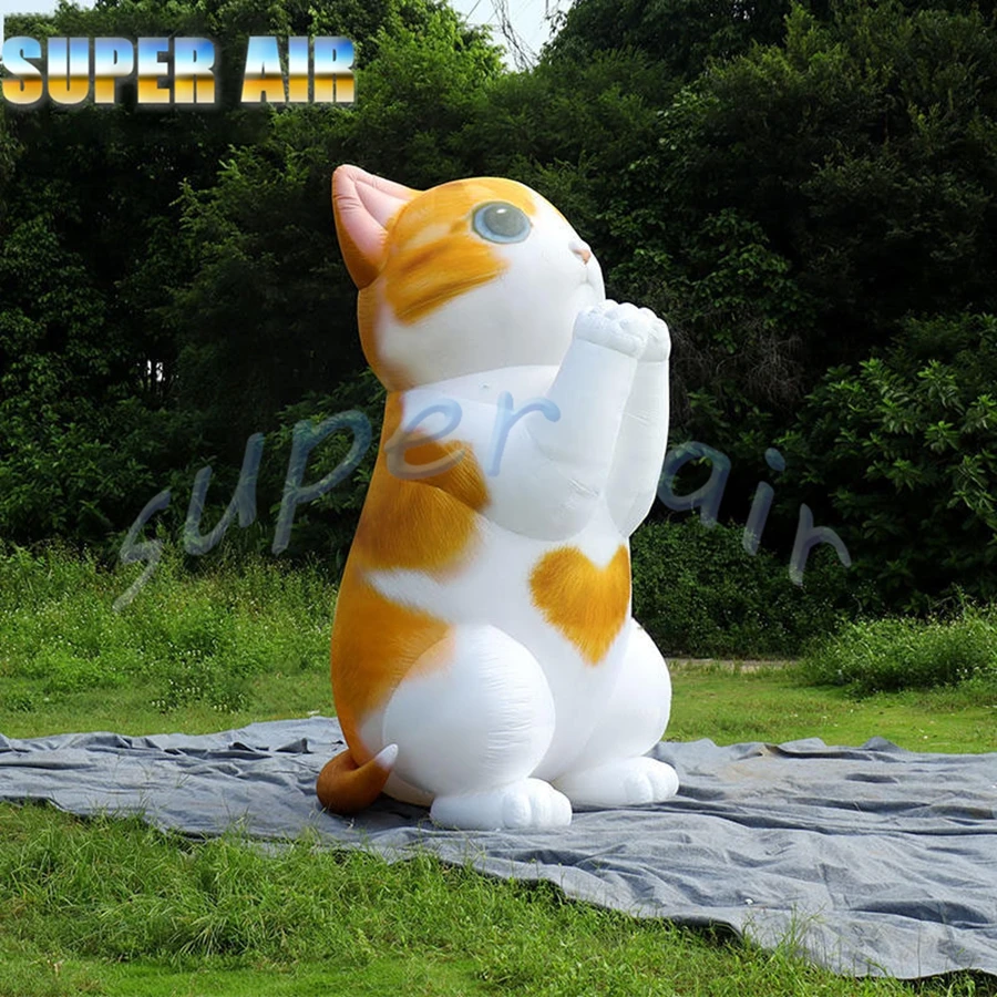 Maneki-neko gonflable de mascotte gonflable de décoration d'entreprise populaire pour la décoration publicitaire