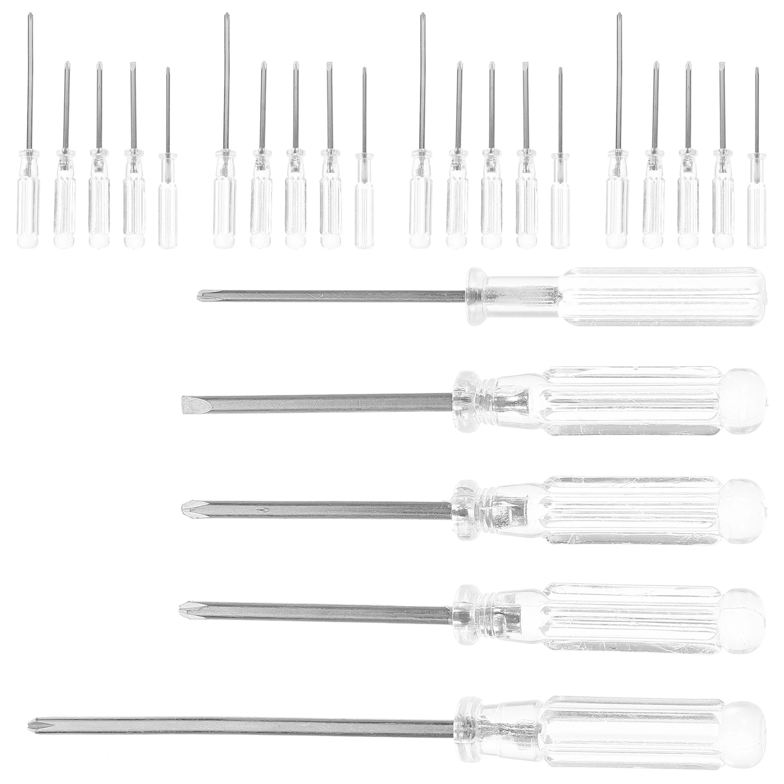 

25pcs Crystal Screwdriver Set Mini Hand Tools Small Cross Flathead Steel Multi Purpose Toy Electronics Repair Portable
