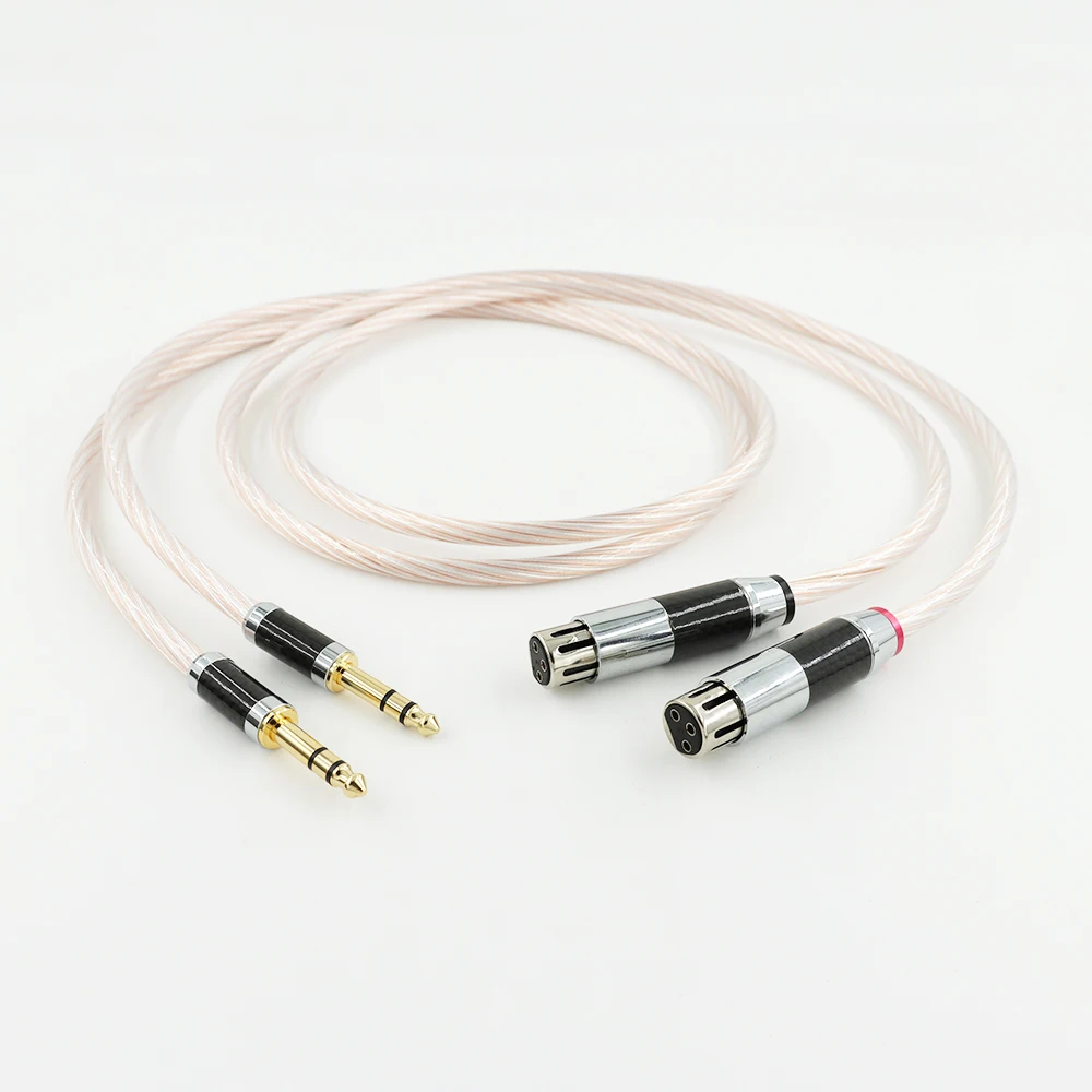 OCC and Silver Mixed Hifi Dual TRS 6.35mm to Dual 3 Pin XLR Balanced Cable Hi-End 6.5mm to XLR Cable