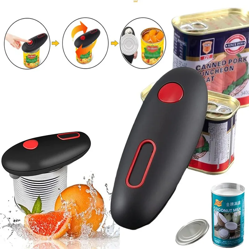 

One Touch Can Opener Electric Can Opener Electric Can Opener Automatic Jar Bottle Machine Portable Kitchen Opening Opener Tool