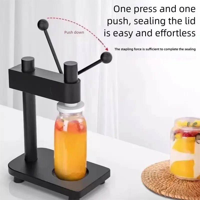 آلة ختم خزان الحليب اليدوية لشاي الحليب التجارية عالية الجودة قابلة للتعديل آلة ختم علبة المشروبات في الهواء الطلق مبيعات الشوارع #3