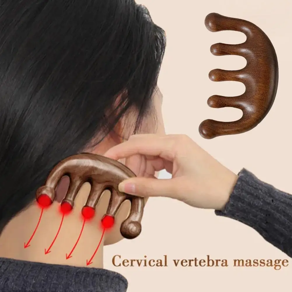 Gua Sha Massage Comb, Head and Face Scalp, Natural Facial Massager, Wide Tooth, Guasha Scraping, Body Massage