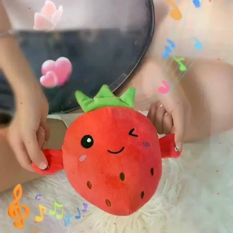 1 個クリスマスギフトバナナベビービートセンシングクリエイティブフルーツノベルティ親子ミュージカルインタラクティブピアノおもちゃぬいぐるみ