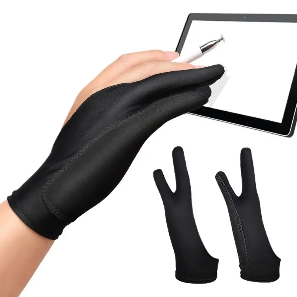 1pcs Simple 1/2 Fingers Painting Gloves Anti-fouling Anti-touch Sketch Gloves Sweat-proof Drawing Gloves Hand-drawn