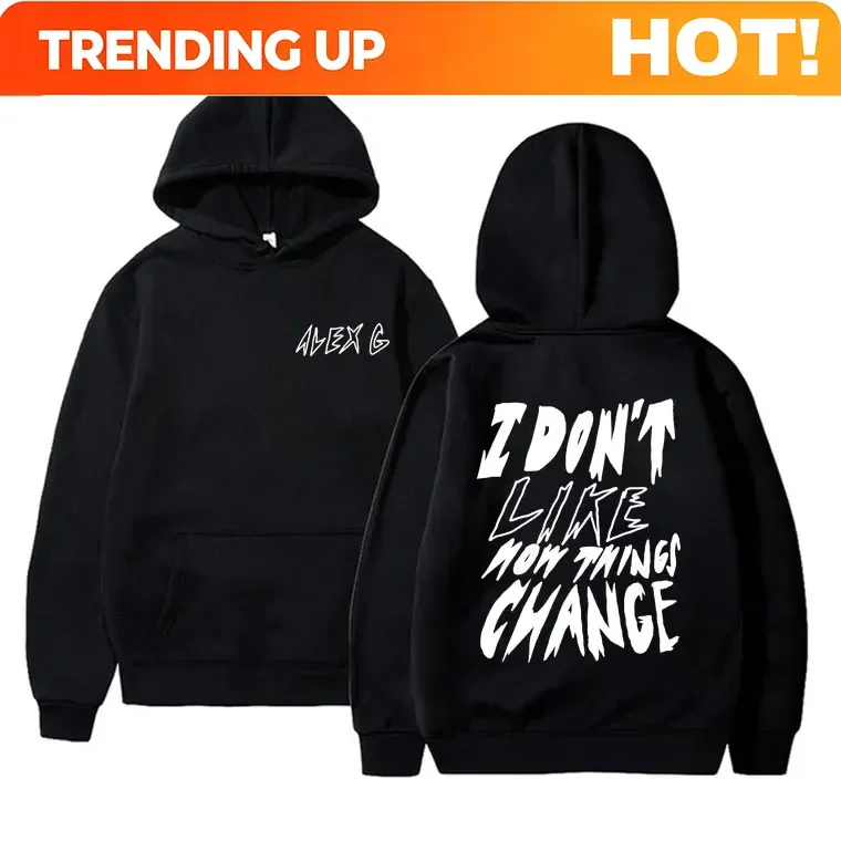 Customization Singer Alex G Trick Change Print Hoodie Men Women Oversized Vintage Fashion Hooded Tracksuit Male Casual Fleece Co