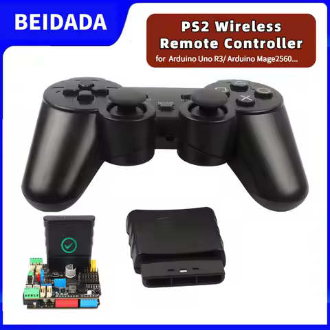 Ps2 Wireless Game Controller Dual Vibration 2.4g Wireless Support Car Robot Control For Arduino Uno R3 Meage2560