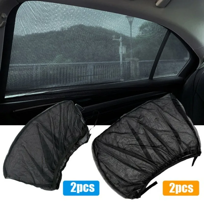 

2/4pcs Car Curtains Sunshade Curtains Summer Essential Sunscreen Anti-mosquito Sunshade Curtains Car Cool and Safe