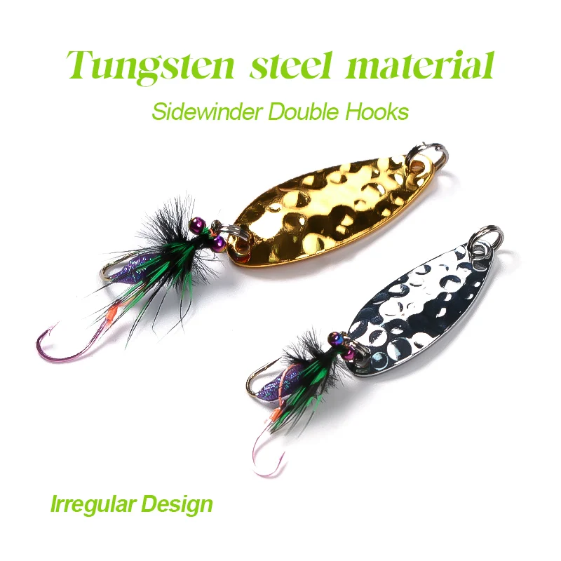 Wondersee 4pcs 3pcs Metal Spoons Metal Spinner Jig 1.8g 2.5g 3.5g 5.3g Lure Trout Chub Perch Salmon Wobbler Willow Leaf Blade