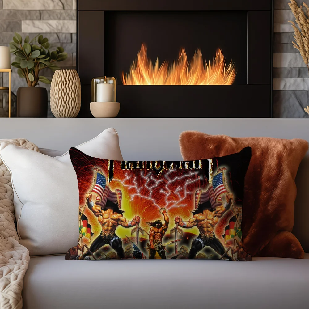 American Metal Band Manowars cushion cover Sofa living Room Office Rectangle Pillow Cover Home Coffee Shop Bedding Hit product