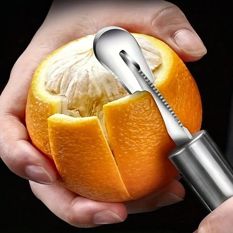 Stainless Steel Orange,Citru Peeler,Simple Lemon Peeler,Creative Cutter,Orange Peeler Tool With Handle,Restaurant Kitchen Gadget