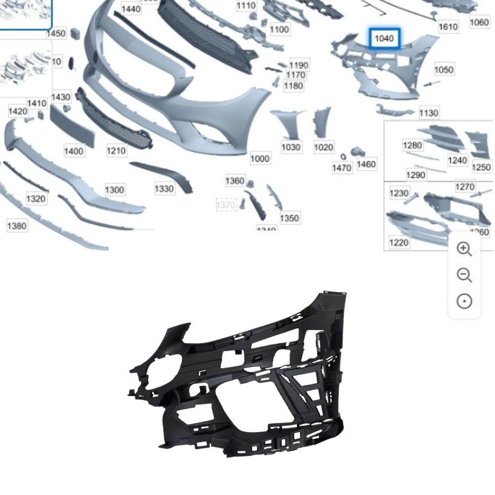 Front bumper bracket A2058855502 A2058855602 For Mercedes Benz C-Class W205 C300 2019-2021