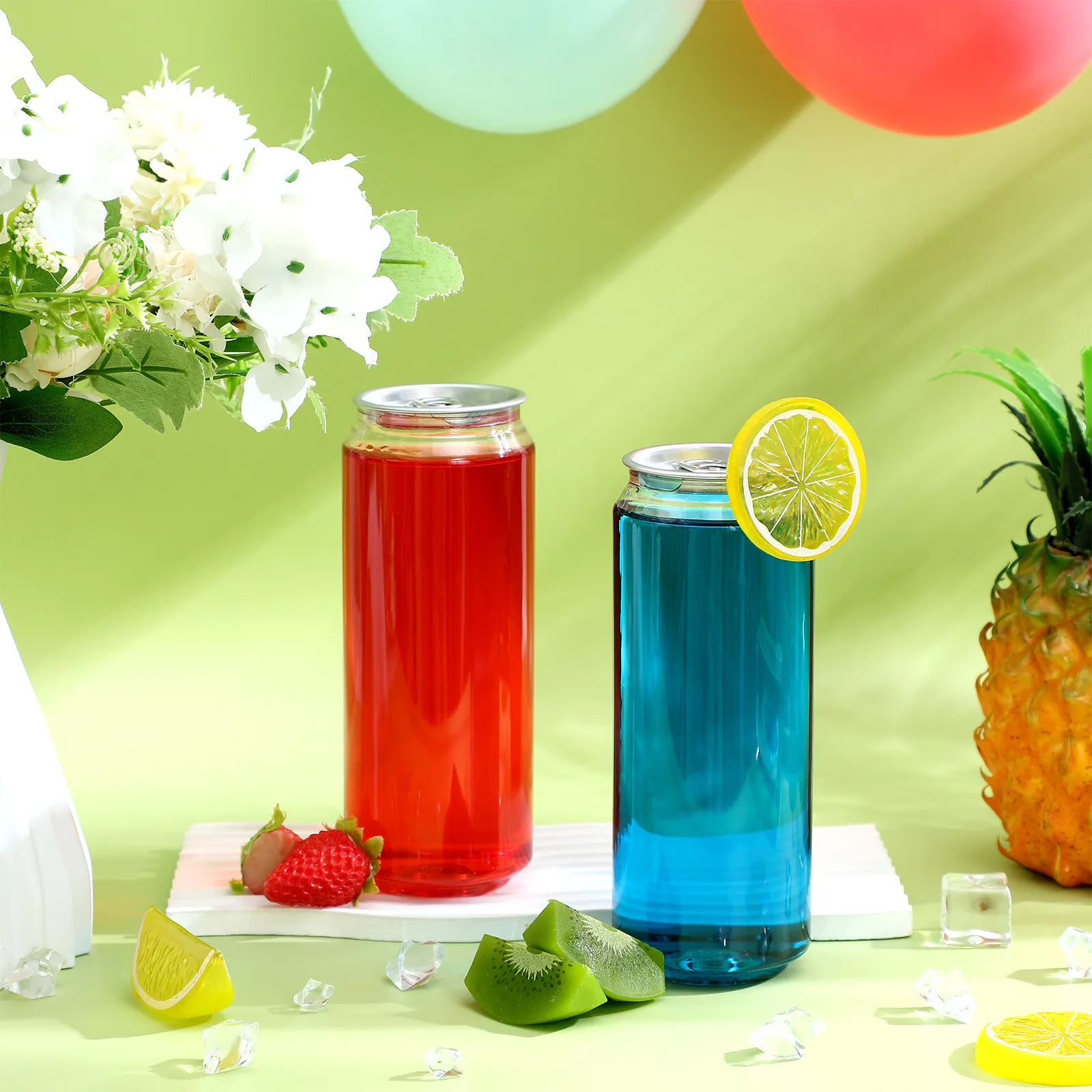 

10Pcs Pet Milk Tea Bottles Crystal Clear Pull Lid Plastic Juice Storage Container for Coffee Water Beverage Coffee Bottles