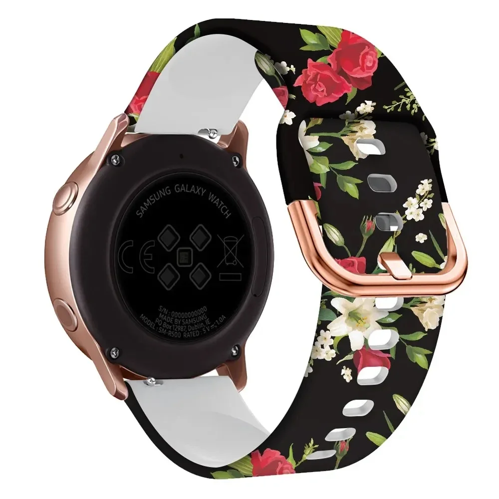 20mm Smart Print Straps For Huawei Watch GT 2 GT3 42mm Silicone Watchband GT 3 Pro 43mm/Honor Magic 2 Woman Replacement Bracelet